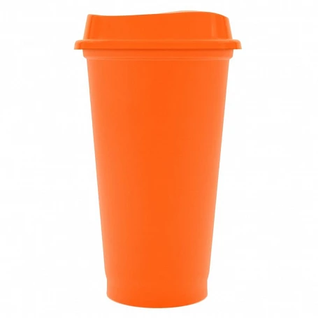 Стакан с крышкой Color Cap, оранжевый
