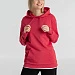 Толстовка с капюшоном унисекс Hoodie, красный меланж