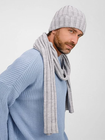 Шарф Metelitsa, серебристо-серый меланж