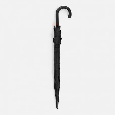 Зонт-трость Hidecolor с цветными спицами, черный с оранжевым