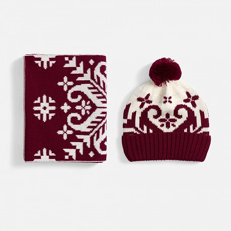 Шапка Wintertude, красная с белым