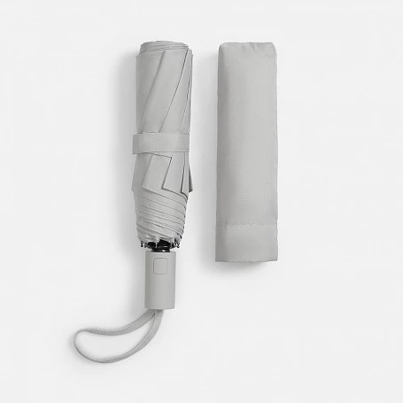 Зонт складной Cloudex, светло-серый