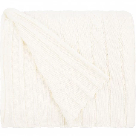 Плед Tressa, белый (молочный)