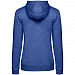 Толстовка с капюшоном женская Hoodie, ярко-синий меланж