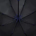 Зонт-трость Hidecolor с цветными спицами, черный с синим