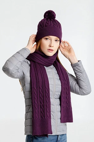 Шарф Heat Trick, баклажановый