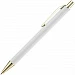 Ручка шариковая Lobby Soft Touch Gold, белая