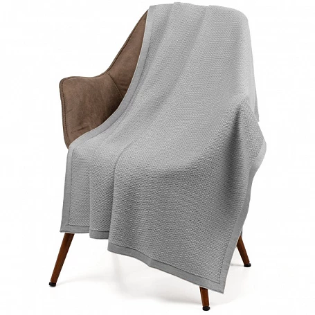 Плед Ornato, серый (кварцевый меланж)