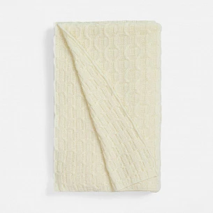 Плед Braidera, белый (молочный)