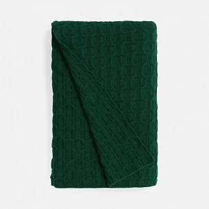 Плед Braidera, темно-зеленый (хвойный)