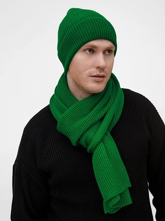 Шарф Nobilis Mono, ярко-зеленый