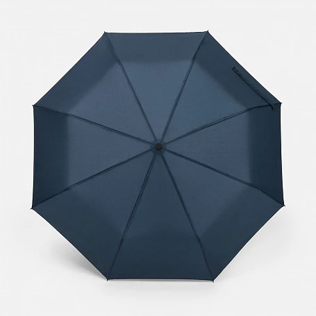 Зонт складной Smooth Move с плавным закрытием, темно-синий