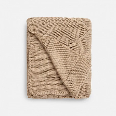 Плед Curve Verve, бежевый меланж