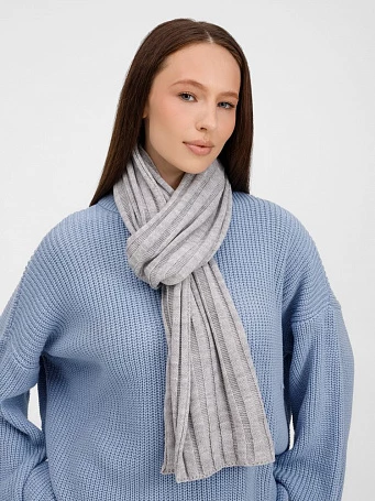 Шарф Metelitsa, серебристо-серый меланж