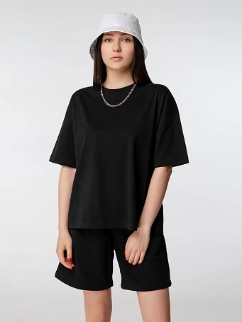 Футболка оверсайз женская Boxy Women, синяя (джинс)