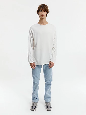 Лонгслив унисекс Siluetti Fuori, молочно-белый