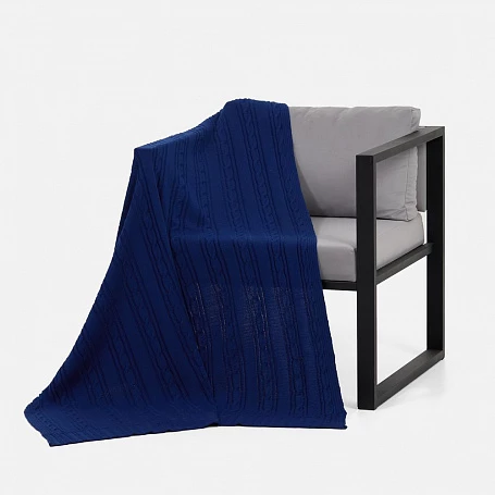 Плед Remitti, темно-синий (кобальт)