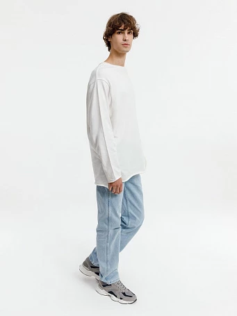 Лонгслив унисекс Siluetti Fuori, молочно-белый