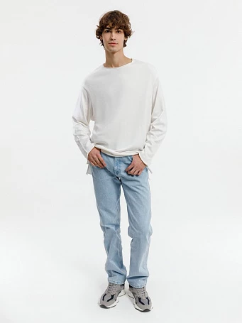 Лонгслив унисекс Siluetti Fuori, молочно-белый