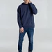 Толстовка с капюшоном унисекс Hoodie, синий меланж