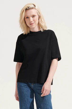 Футболка оверсайз женская Boxy Women, темно-серая (графит)
