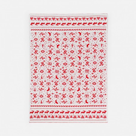 Плед Holidale, красный с молочным