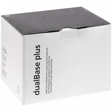 Кружка с подогревом и беспроводной зарядкой dualBase plus, белая