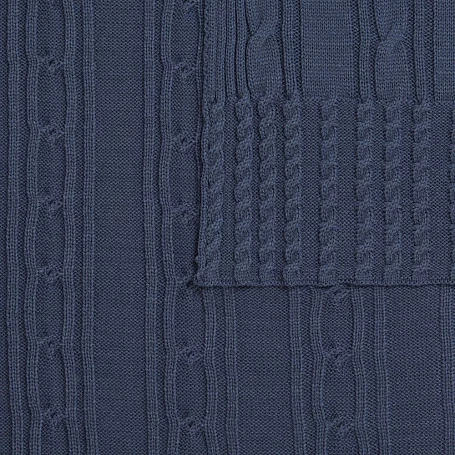 Плед Remitti, серо-синий (сланец)