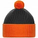 Шапка Snappy, темно-серый (антрацит) с оранжевым
