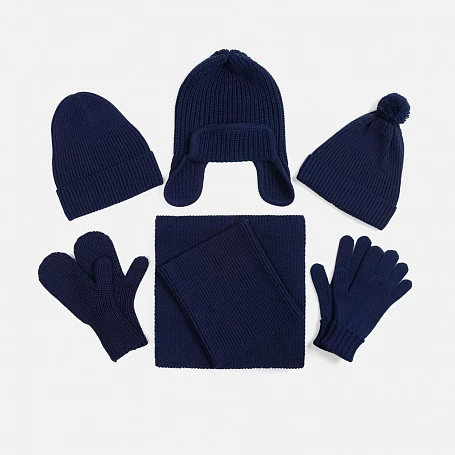 Шапка-ушанка Catch Match, темно-синяя