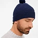 Шапка Catch Match с помпоном, темно-синяя