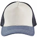 Бейсболка Blink, молочно-белая с синим (деним)