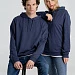 Толстовка с капюшоном унисекс Hoodie, синий меланж