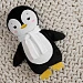 Мягкая игрушка Beastie Toys, пингвиненок с белым шарфом