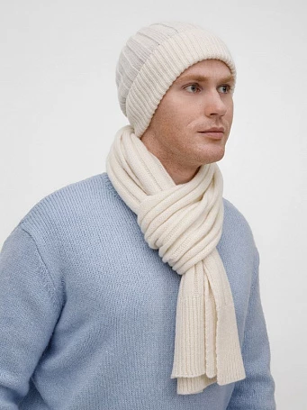 Шарф Bellish, белый (ванильный)