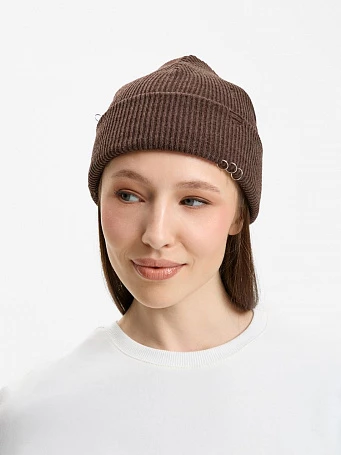 Шапка Ribelle, коричневый меланж